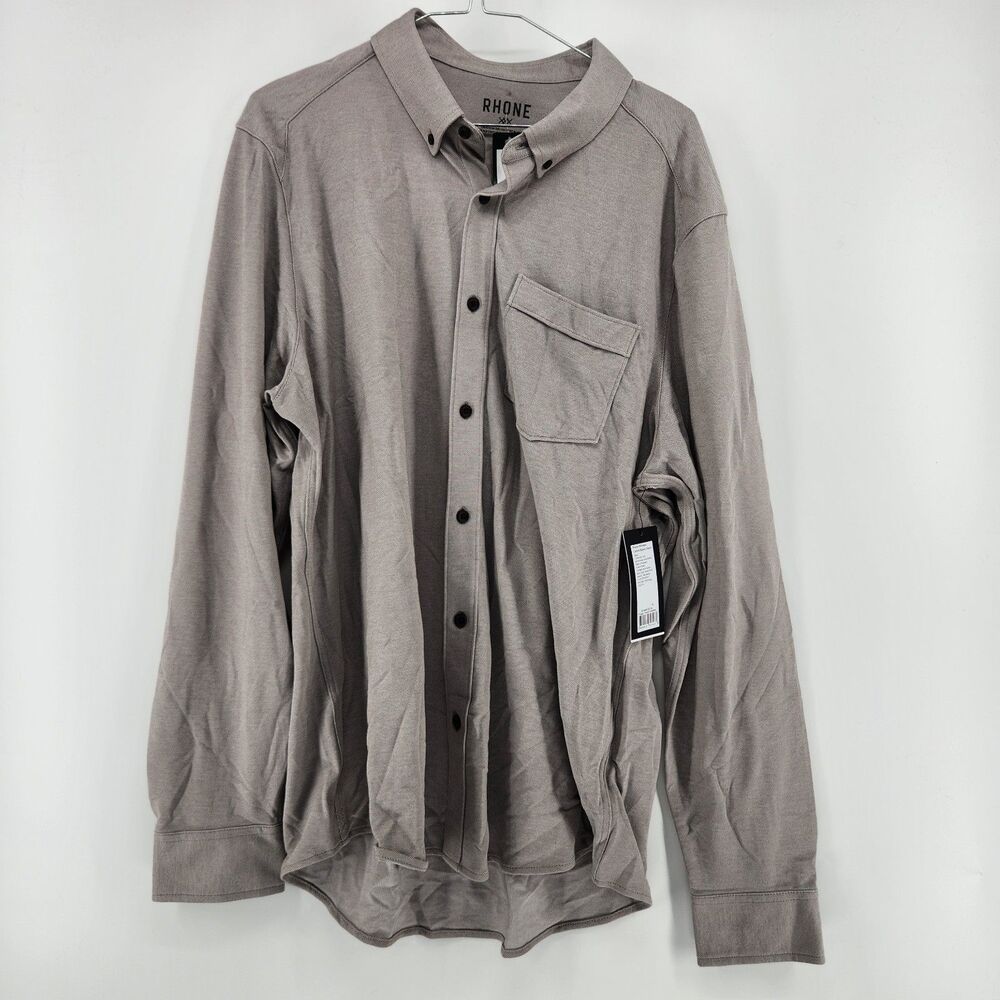 Rhone Men's Tan XL Effortless Oxford Button Down Shirt NWT $128‎